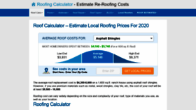 What Roofcalc.org website looked like in 2021 (3 years ago)