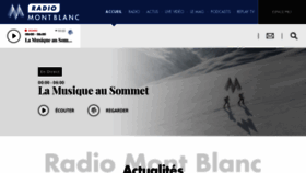 What Radiomontblanc.fr website looked like in 2021 (3 years ago)