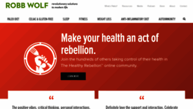 What Robbwolf.com website looked like in 2021 (3 years ago)