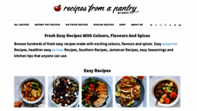 What Recipesfromapantry.com website looked like in 2021 (3 years ago)