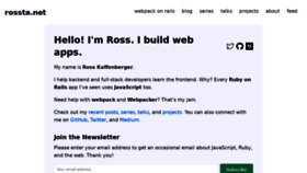 What Rossta.net website looked like in 2021 (3 years ago)