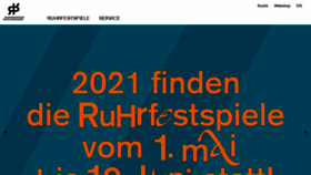 What Ruhrfestspiele.de website looked like in 2021 (3 years ago)