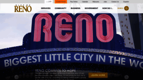What Reno.gov website looked like in 2021 (3 years ago)
