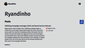 What Ryandinho.me website looked like in 2021 (3 years ago)