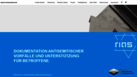 What Report-antisemitism.de website looked like in 2021 (3 years ago)