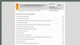 What Russianmuseums.info website looked like in 2021 (3 years ago)