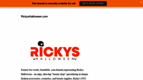 What Rickyshalloween.com website looked like in 2021 (3 years ago)