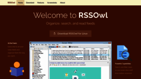 What Rssowl.org website looked like in 2021 (3 years ago)