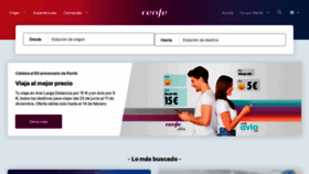 What Renfe.com website looked like in 2021 (3 years ago)