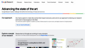 What Research.google website looked like in 2021 (3 years ago)