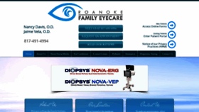 What Roanokefamilyeyecare.com website looked like in 2021 (3 years ago)