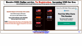 What Receivesmsonline.me website looked like in 2021 (3 years ago)