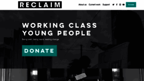 What Reclaim.org.uk website looked like in 2021 (3 years ago)