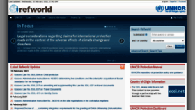 What Refworld.org website looked like in 2021 (4 years ago)