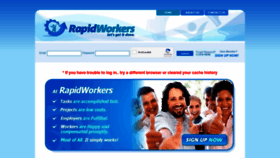 What Rapidworkers.com website looked like in 2021 (3 years ago)