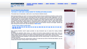 What Routingcheck.com website looked like in 2021 (3 years ago)