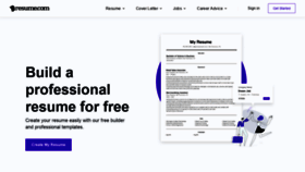 What Resume.com website looked like in 2021 (3 years ago)