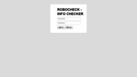 What Robocheck.org website looked like in 2021 (3 years ago)