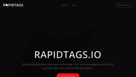What Rapidtags.io website looked like in 2021 (3 years ago)