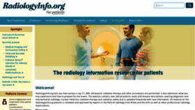 What Radiologyinfo.org website looked like in 2021 (3 years ago)