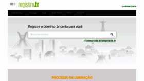 What Registro.br website looked like in 2021 (3 years ago)