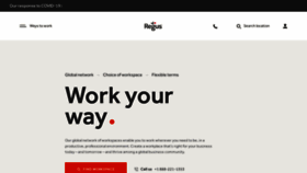 What Regus.com website looked like in 2021 (3 years ago)
