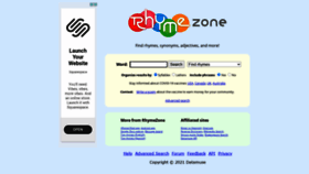 What Rhymezone.com website looked like in 2021 (3 years ago)