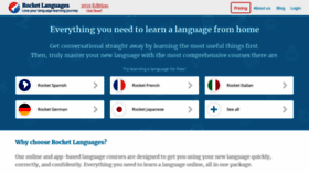What Rocketlanguages.com website looked like in 2021 (3 years ago)