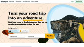 What Roadtrippers.com website looked like in 2021 (3 years ago)