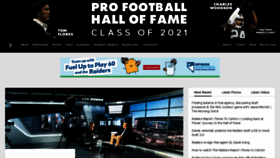What Raiders.com website looked like in 2021 (3 years ago)