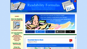 What Readabilityformulas.com website looked like in 2021 (3 years ago)