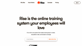 What Rise.com website looked like in 2021 (3 years ago)