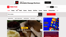 What Recipes.timesofindia.com website looked like in 2021 (3 years ago)