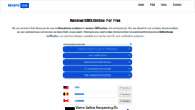 What Receivesms.org website looked like in 2021 (3 years ago)
