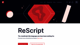 What Rescript-lang.org website looked like in 2021 (3 years ago)