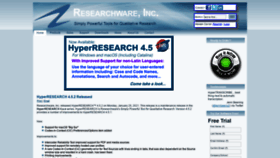 What Researchware.com website looked like in 2021 (3 years ago)