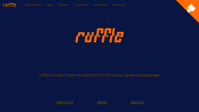 What Ruffle.rs website looked like in 2021 (3 years ago)