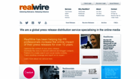 What Realwire.com website looked like in 2021 (3 years ago)