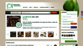 What Recetario.es website looked like in 2021 (3 years ago)