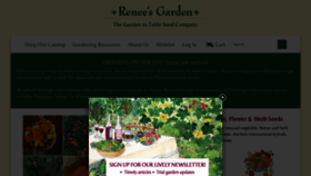 What Reneesgarden.com website looked like in 2021 (3 years ago)
