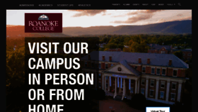 What Roanoke.edu website looked like in 2021 (3 years ago)