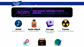 What Rogueamoeba.com website looked like in 2021 (3 years ago)