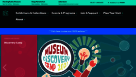What Readingpublicmuseum.org website looked like in 2021 (3 years ago)