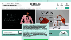 What Rebelle.com website looked like in 2021 (3 years ago)