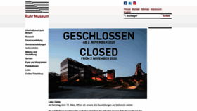 What Ruhrmuseum.de website looked like in 2021 (3 years ago)