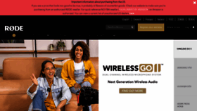 What Rode.com website looked like in 2021 (3 years ago)