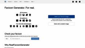 What Realfavicongenerator.net website looked like in 2021 (3 years ago)