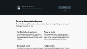 What Readthedocs.io website looked like in 2021 (3 years ago)
