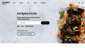What Recipes.co.nz website looked like in 2021 (3 years ago)