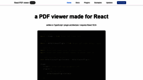 What React-pdf-viewer.dev website looked like in 2021 (3 years ago)